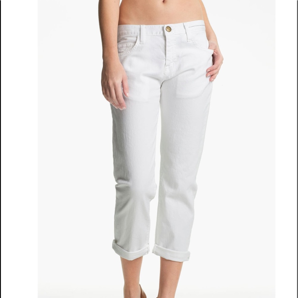 NWOT Current/Elliott Boyfriend Sugar White Jeans